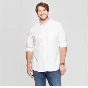 Like New White Oxford Mens’s Long-sleeve Button Down Shirt